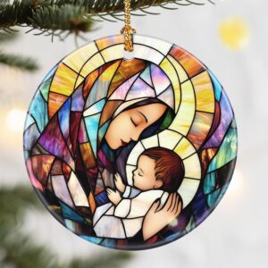 Adorno navideño de la Virgen María