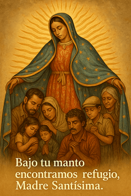 Bajo tu manto, encontramos refugio, Santísima Madre